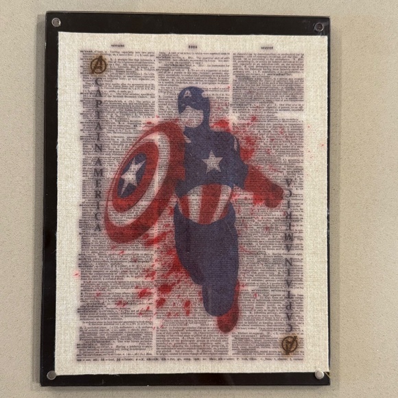 Captain America Marvel Wall Hanging Art - Picture 2 of 12